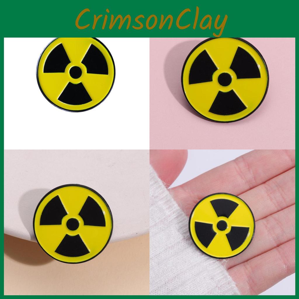 Creative Radiation Geometric Sign Brooch Durable Alloy Pin For Fashionable Accessories