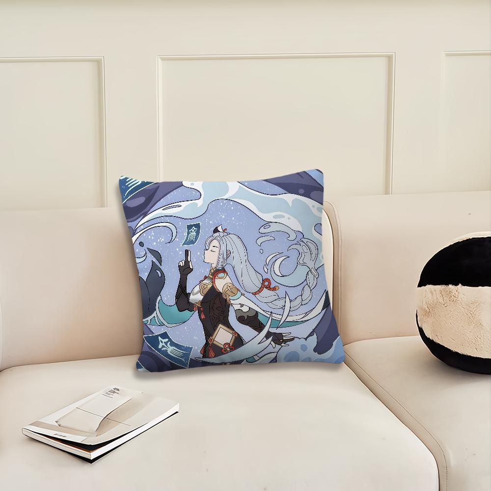 Game Genshin Impact girl a cushion cover Pillow Cover Decoration Room Home Sofa living Office Car Nordic Simplicity