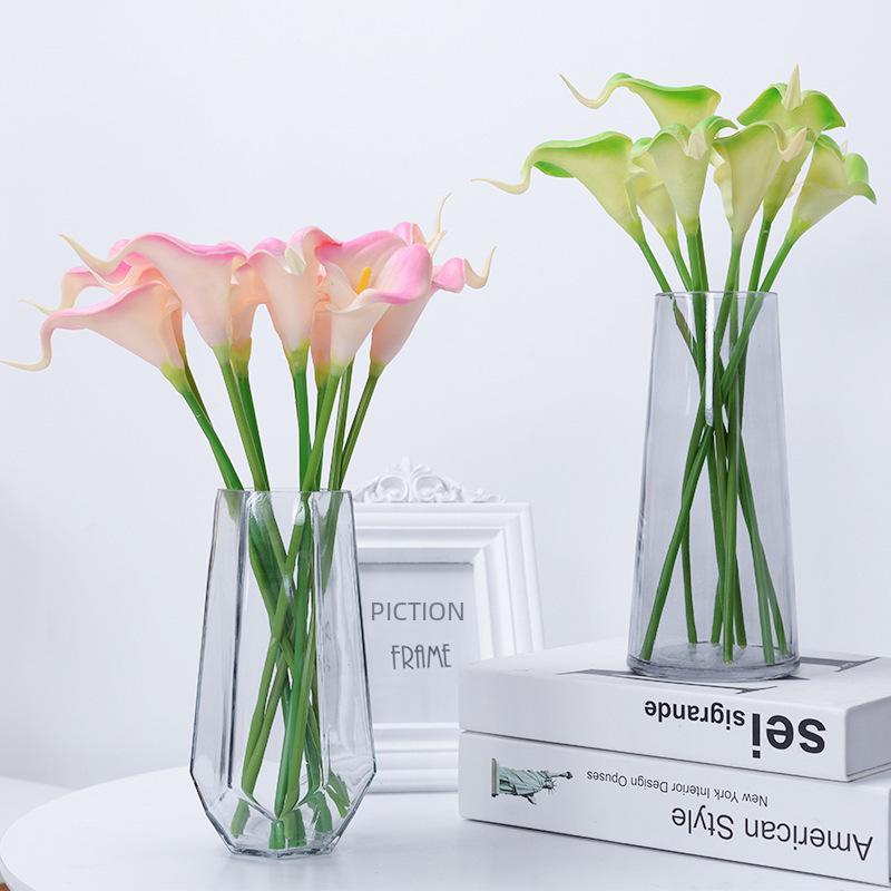 Mini PU Calla Lily Artificial Flowers for Home Decor and Photography Props