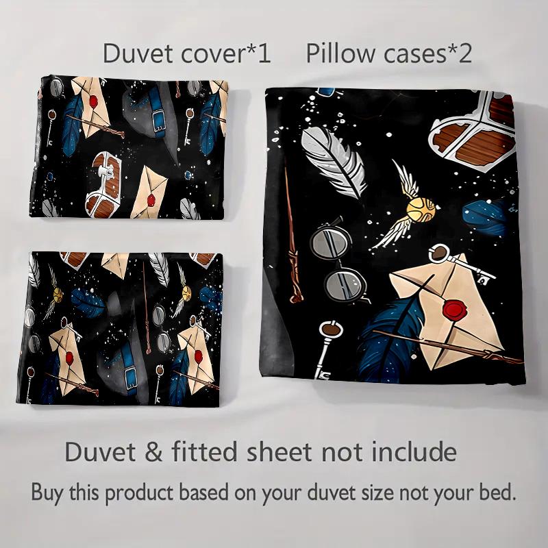 Magical-themed objects. Bedding Duvet cover sets Duvet covers Pillowcases gifts (1 * Duvet Cover 2 * Pillowcases, without duvet insert)