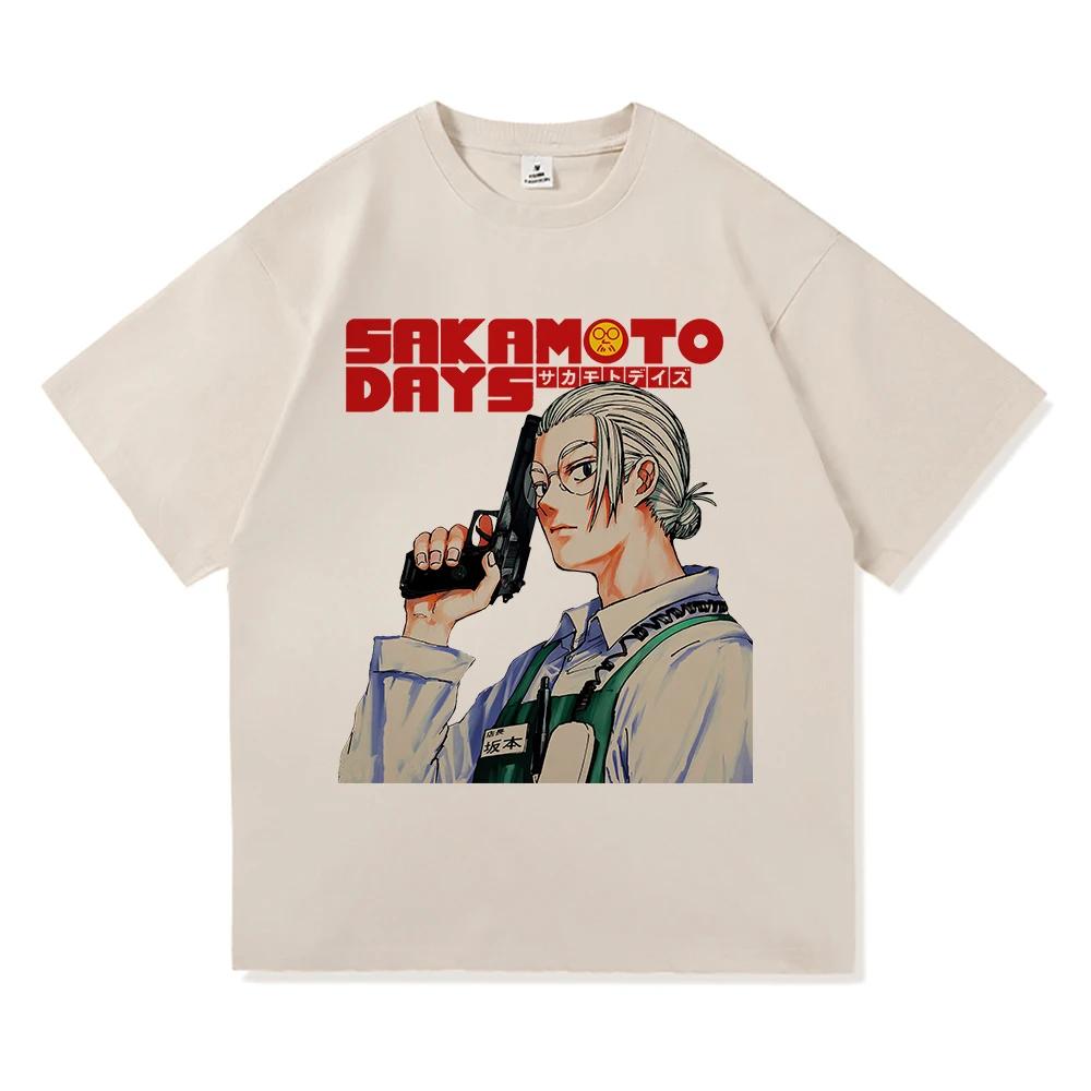 Summer 100% Cotton Comfortable Men's T-shirt Japanese Anime Pattern T-shirt Outdoor Leisure Loose Street T-shirt