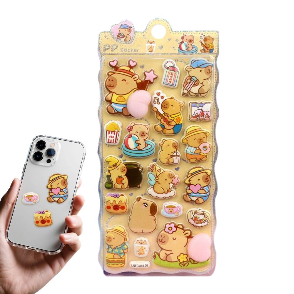 

Cute Stickers Funny Reusable Cartoon Decals Capybara Decals Kids Party Stickers For Toddler Children Birthday Classroom