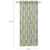 Pack of 2 Polyester Floral Damask Print Window Curtain Regular Print 135 GSM , Green