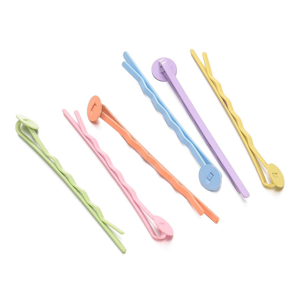 20pcs/Lot 8mm Inner Size Colorful Hair Clips Hairpin Blank Base Setting Cabochon Cameo Jewelry Making Accessories Supplies