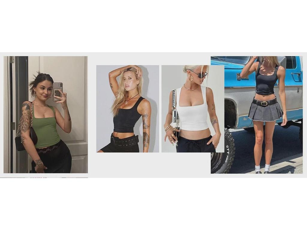 European-American Style Sleeveless Square Neck Milk Silk Camisole for Women