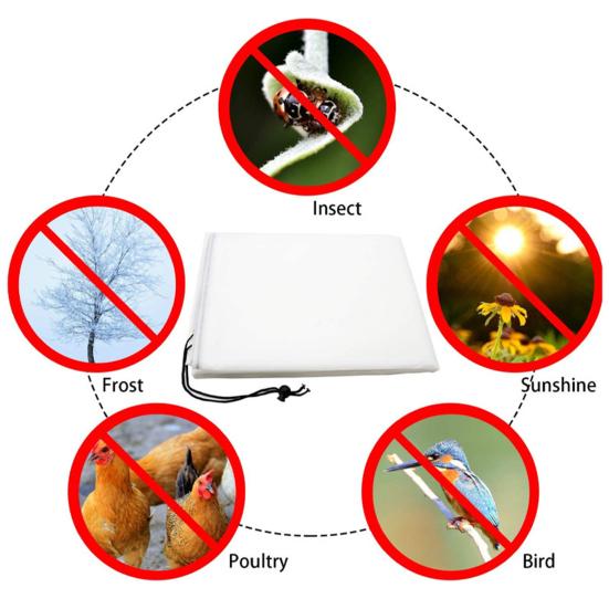 Drawstring Winter Frost Cover Wide Application Non Woven Fabric Warm Plant Protection Cover Bag for Home