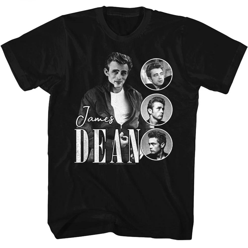 James Dean 1950 s Icon Legend 3 Circle Photos Men s T Shirt S