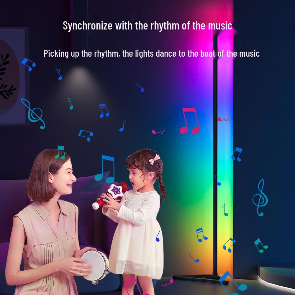 RGB LED Corner Ambient Music Pickup Floor Light
