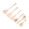 Beech Wood Long Handle Cooking Spatula Set - Unpainted & Unwaxed, Includes Large Porridge & Oil Spoon, Ideal Household Gift