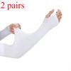 2 Pairs Arm Sleeves Compression UV Protection Cooling Sun Sleeves Tattoo Cover Up Basketball Arm Sleeves Football
