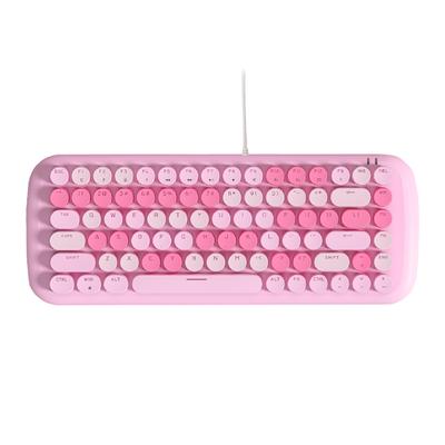 Mofii 84 Keys Glowing Mechanical Keyboard, Mixed Color, Great for Female Office Workers and Gamers