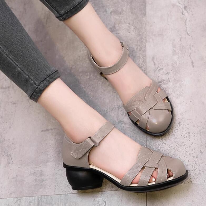 Fashion GKTINOO 2024 Summer Sandals Female Handmade Genuine Leather Women Casual Comfortable Woman Shoes Sandals Women Summer Shoes