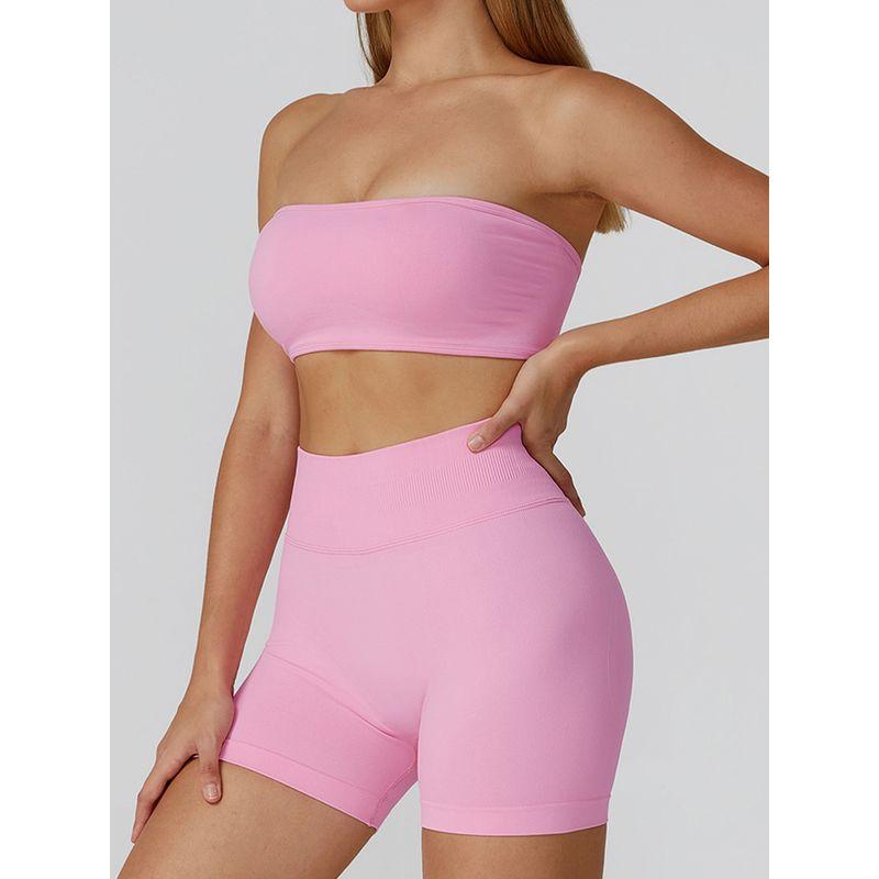 Fashion Sports Intimates Women's Shockproof Push-up Sexy Beauty Back Tube Top Yoga Vest Training Adjustable Workout Bra