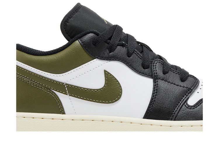 Jordan 1 Low Black Toe Medium Olive (GS)