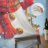 Weihnachten Schneemann Schneeflocke Rot Blau Vorhänge Für Wohnzimmer Schlafzimmer Heimdekoration Fenster Voile Tüll Vorhang Drapierungen