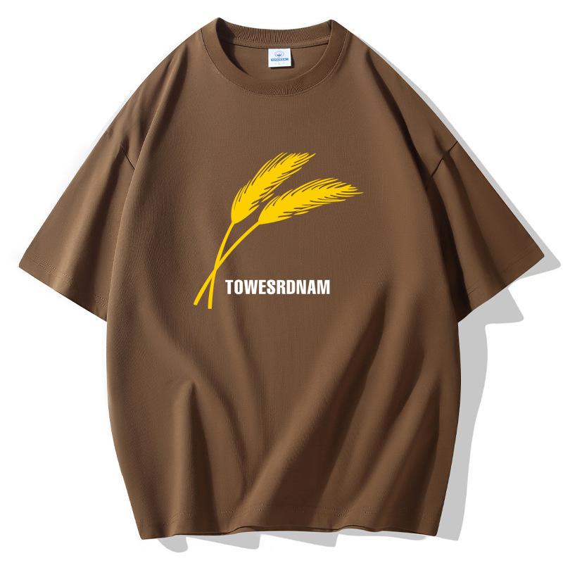 

Футболка мужская свободного покроя с короткими рукавами и рисунком початка кукурузы большого размера, 100% хлопок S коричневый