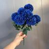 9 Heads Artificial Dandelion Bouquet Dyed Edged DIY Floral Materials Chrysanthemum Bunch Silk Cloth Realistic Simulation Flowers
