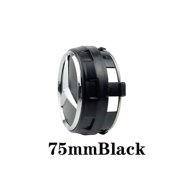 XX---4pcs 75mm Black Red Raised Car Wheel Center Caps for Mercedes Benz AMG Styling Caps A0004000900