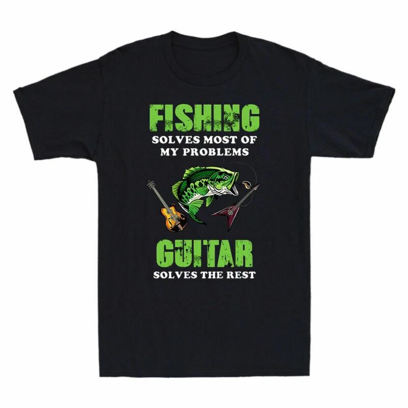 Fishing Solves Most of My Problems Guitar Solves The Rest Vintage Men s T-Shirt XXXL