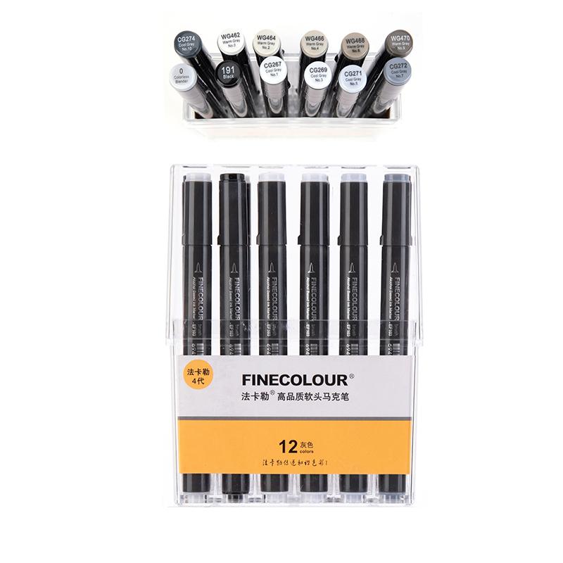 Finecolour EF103 Alcohol Based Art Markers With Bag 12/24/36/48/60/72/240 Colors Oily Soft Double-Headed Marker Pen Professional