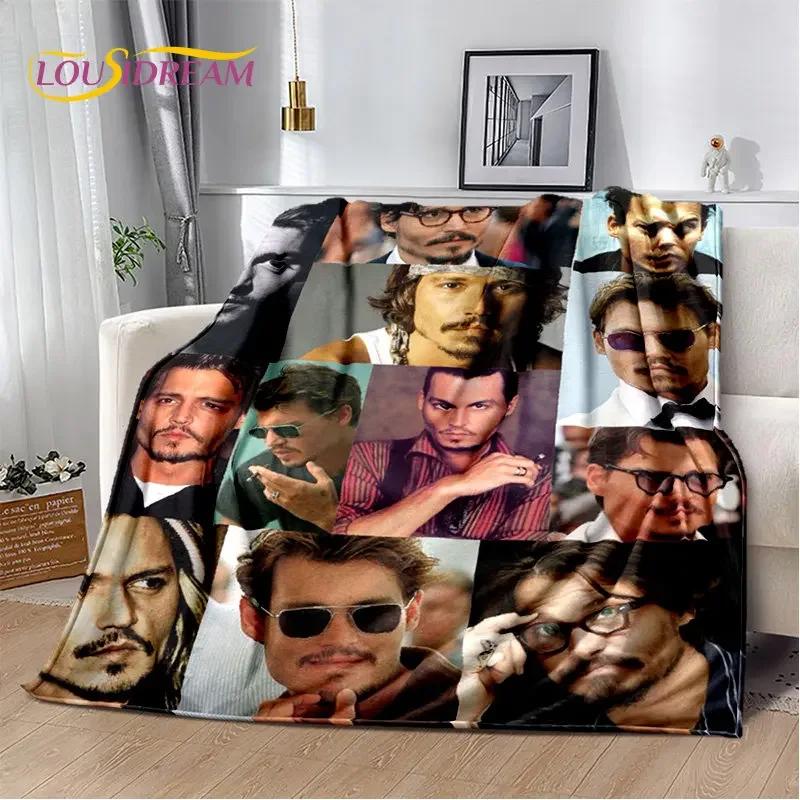 3D Printing Johnny Depp Series Soft Plush Blanket,Flannel Blanket Throw Blanket for Living Room Bedroom Bed Sofa Picnic Cover