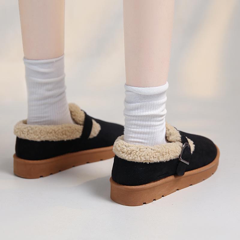 Winter Fur Shoes Women Retro Style Thick Bottom Padded Thickened Snow Boots Fashion Non-slip Versatile Good-looking Shoes