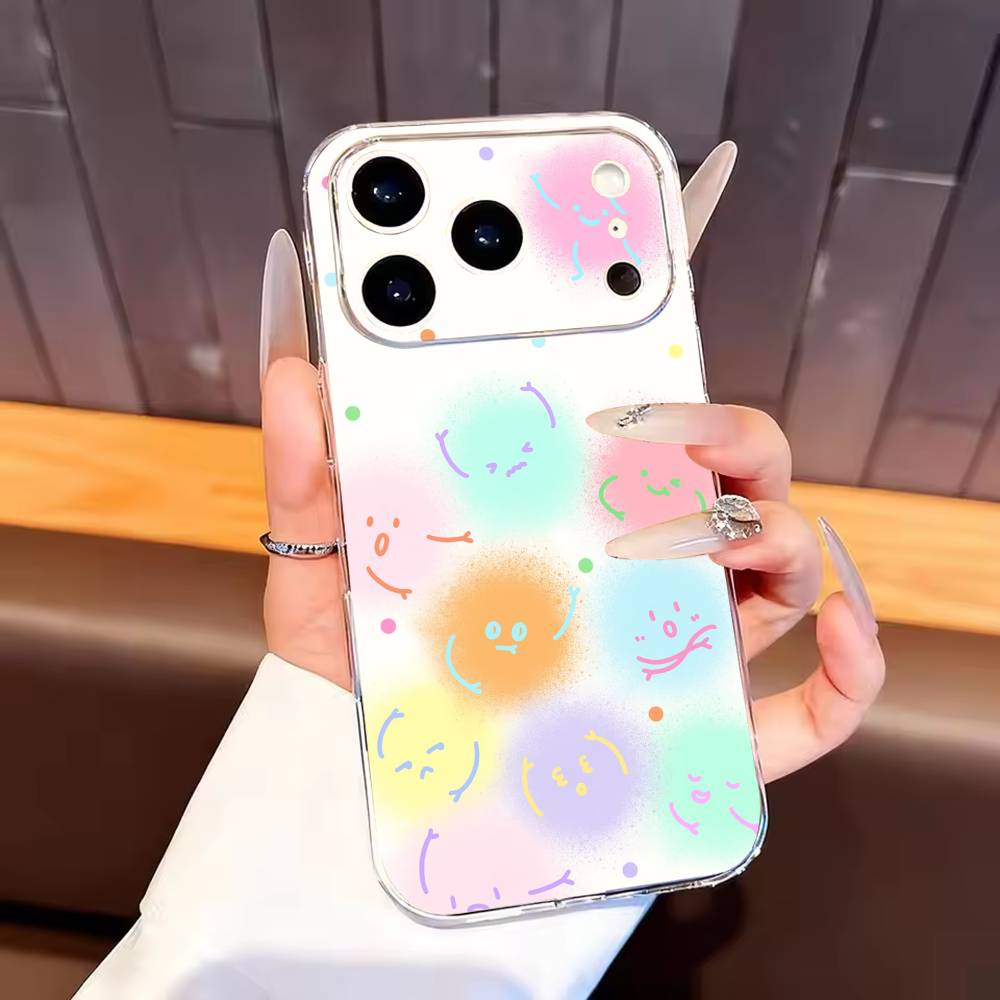 

Fresh Minimalist Phone Case For iPhone17,16,15,14,13,12,11 Plus,Pro Max Soft Transparent Cover iPhone17promax