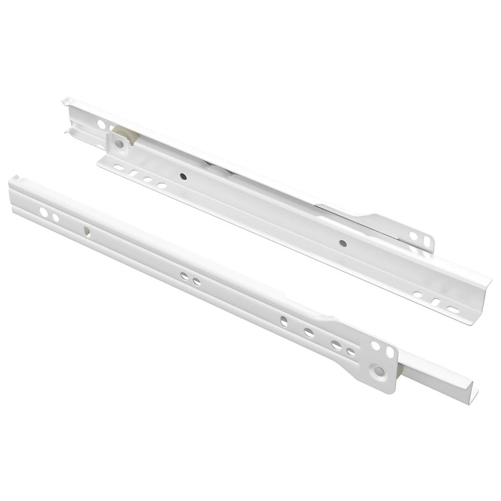 Drawer Slide 2 pcs White 250 mm Steel