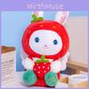 Fluffy Cute And Strawberry Rabbit Plush Toy Ideal Decorative Pillow For Home