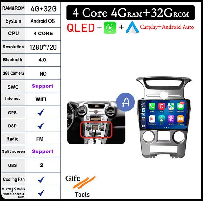 Touch Screen For Kia Carens UN 2006 - 2012 4G LTE 5G Wifi BT Carplay Radio Stereo Multimedia Player GPS Navigation Video