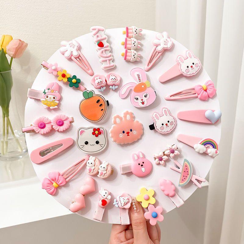 14 / 42Pcs Cartoon Baby Hair Clip Set Flower Fruit Baby Girl Barrettes Bangs Hairpins Kids Hair Accessories
