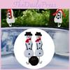 Charming Handmade Christmas Snowman Car Decor With Cozy Fabric For Holiday Cheer