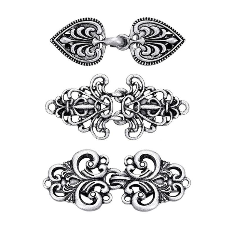 

Vintage Sweater Shawl Clips Clasp Fasteners Elaborate Flower for Women Girls Brooch Collar Clips Elaborate Flower Clasp 1