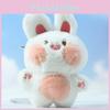 Charming Pink And Blue Plush Bunny Doll Cartoon Keychain Soft Toy For Bags