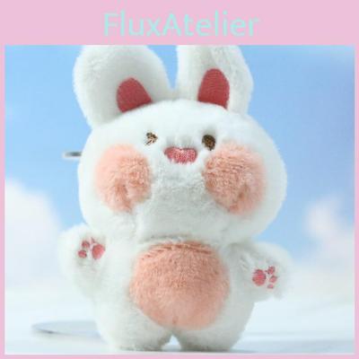 Fluffy Cute Rabbit Plush Doll Cartoon Keychain Soft Stuffed Animal Decoration
