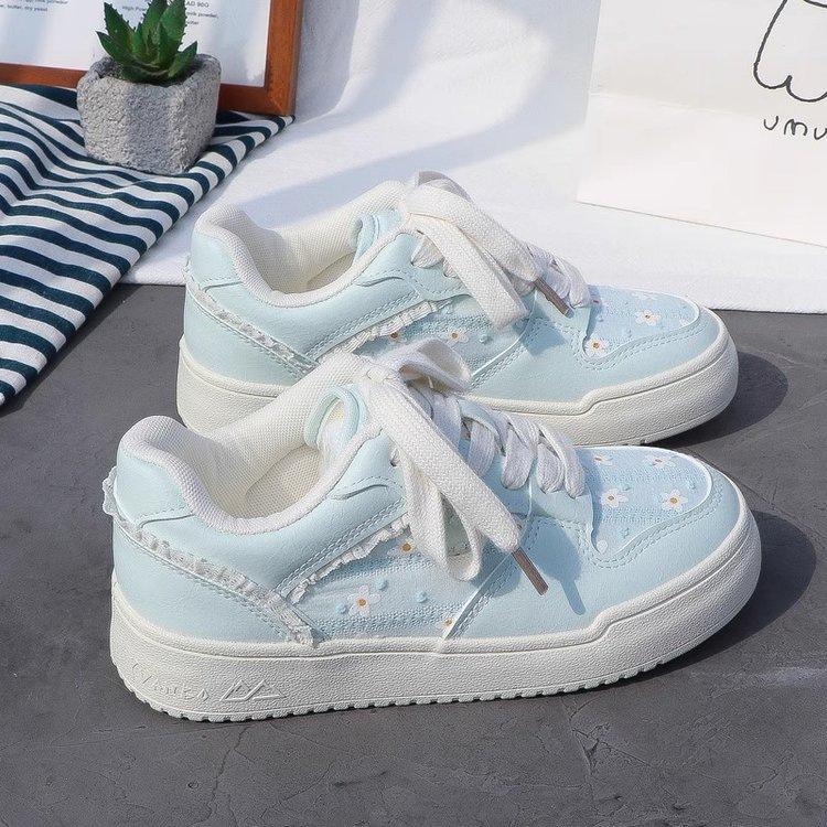 

Campus sweet peach baseplate Korean breathable thick baseplate shoes women s 2025 new autumn niche ins shoes little white shoes 40