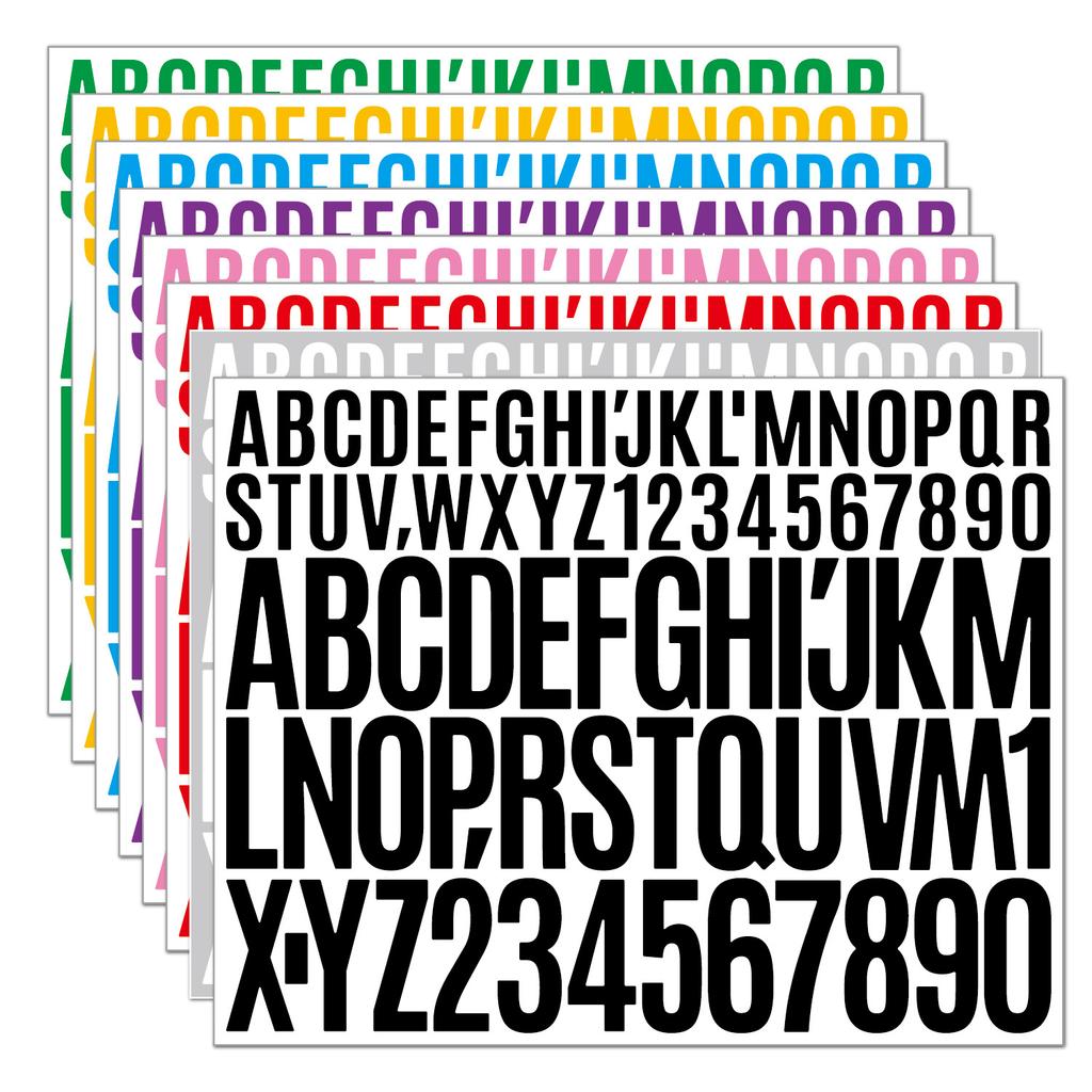 1+2 Inch Letter Sticker Self-adhesive Vinyl Waterproof Suitable for Water Bottle Manual Scrapbook Poster Letter Sticker