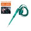 6v~24v Multifunctional Voltage Detection Pen With Spring Wire Car Maintenance Tool Green Electric Pen Car Circuit Tester Tool