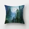 Blue Sea Landscape Ink Scenery Print Pattern Cushion Cover Home Living Room Sofa Decorative Pillow Pillow Cover 40X40CM