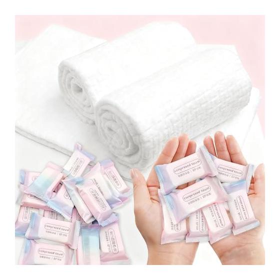 Compressed Towels for Emergencies, 22 Pack, Face Towel Size 40*25cm, Disposable Compressed Towels, Facial Paper Towels for Cleansing, Travel Bath