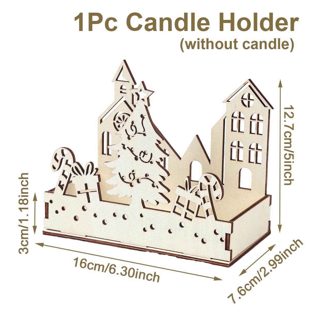 

Рождественский деревянный подсвечник Украшения С Рождеством для дома 2025 Navidad Natal Рождественский настольный орнамент Новогодние подарки 2026