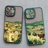 Rural Farm Scenery Pattern Phone Case For iPhone 17 16 15 14 Pro Max Plus 13 12 11 Pro Max Mini Cute Shockproof Back Cover Funda