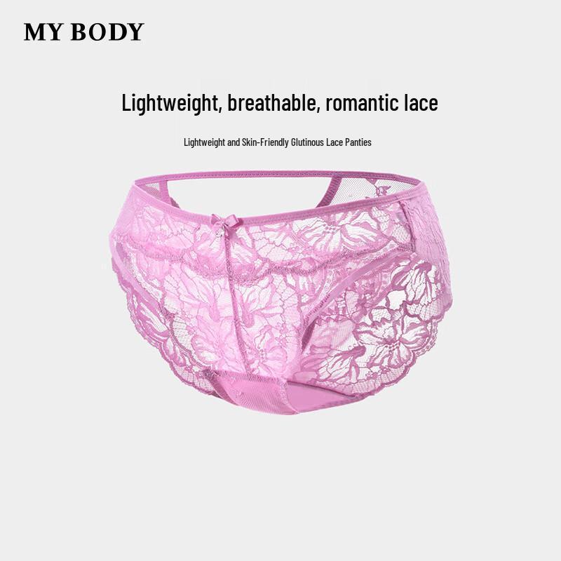 

mybody Women s Lace Mid-Low Waist Briefs M