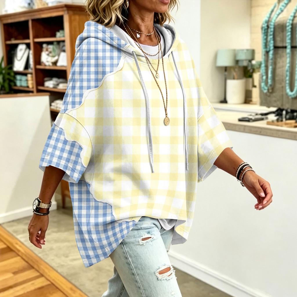 Women's Printed Hoodie Loose Fit Casual Pullover Sweatshirt for Everyday Wear