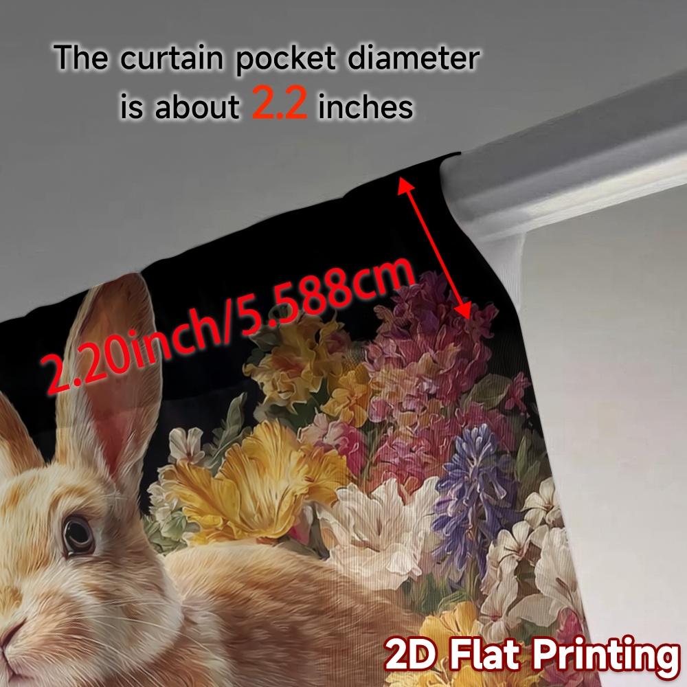 2pcs, 2D FLAT PRINTING Curtains (Without Rod) BunnySpringJoy Modern Pattern Curtains Versatile Fabric Curtains Outdoor