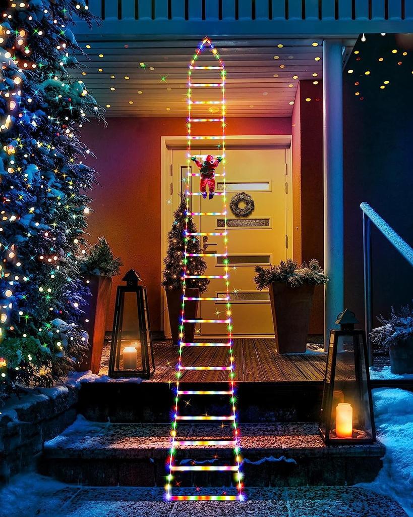 LED String Christmas Santa Claus USB 228 Automatic 13 Timer Remote Suitable for and More Solar-Powered Lights, Waterproof, Decorations, Design,