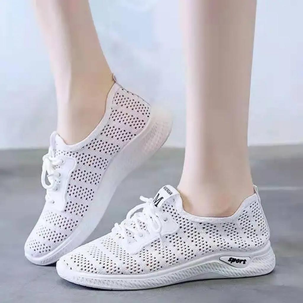 Women Shoes 2025 Mesh Breathable Flat Shoes Women Platform Wedge Sneakers Women Hollow Out Casual Shoes Zapatillas De Mujer