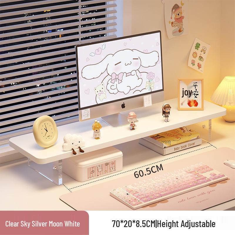 Monitor Riser and Keyboard Tray Combo Stand