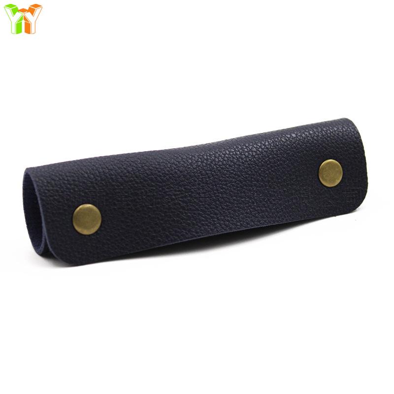 Available: Leather Anti-Fatigue, Anti-Slip Handle Cover for Luggage Handles - Removable with Two-Button Design