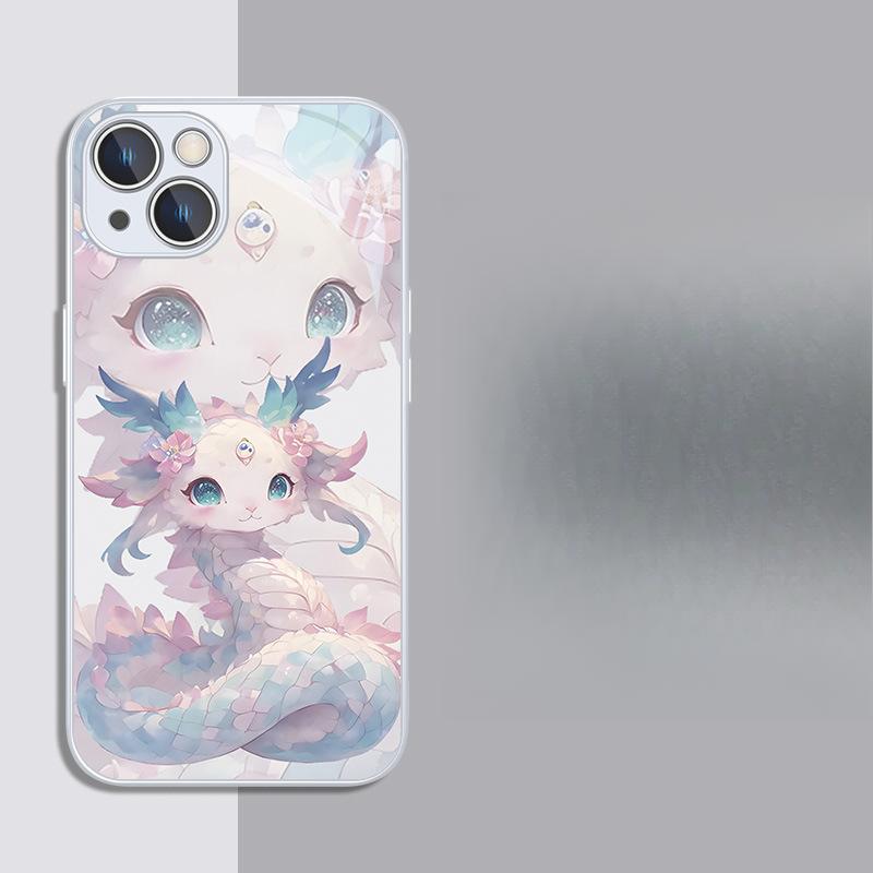 

Чехол для телефона Beauty Snake подходит для iPhone 16, 15plus, матовый 14 стеклянный 13mini защитный чехол 12promax Apple 16PROMAX